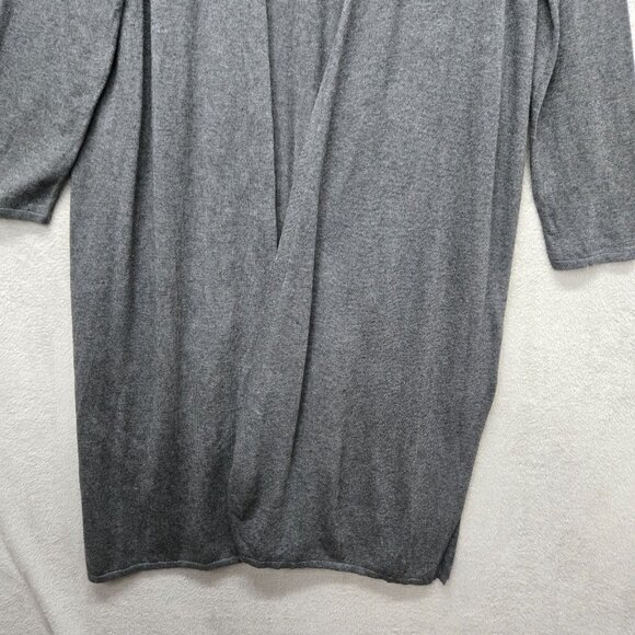 Jessica London NWT 18/20/2X  Cashmere Cotton Blend Sweater Cardigan Duster Gray - Picture 3 of 8